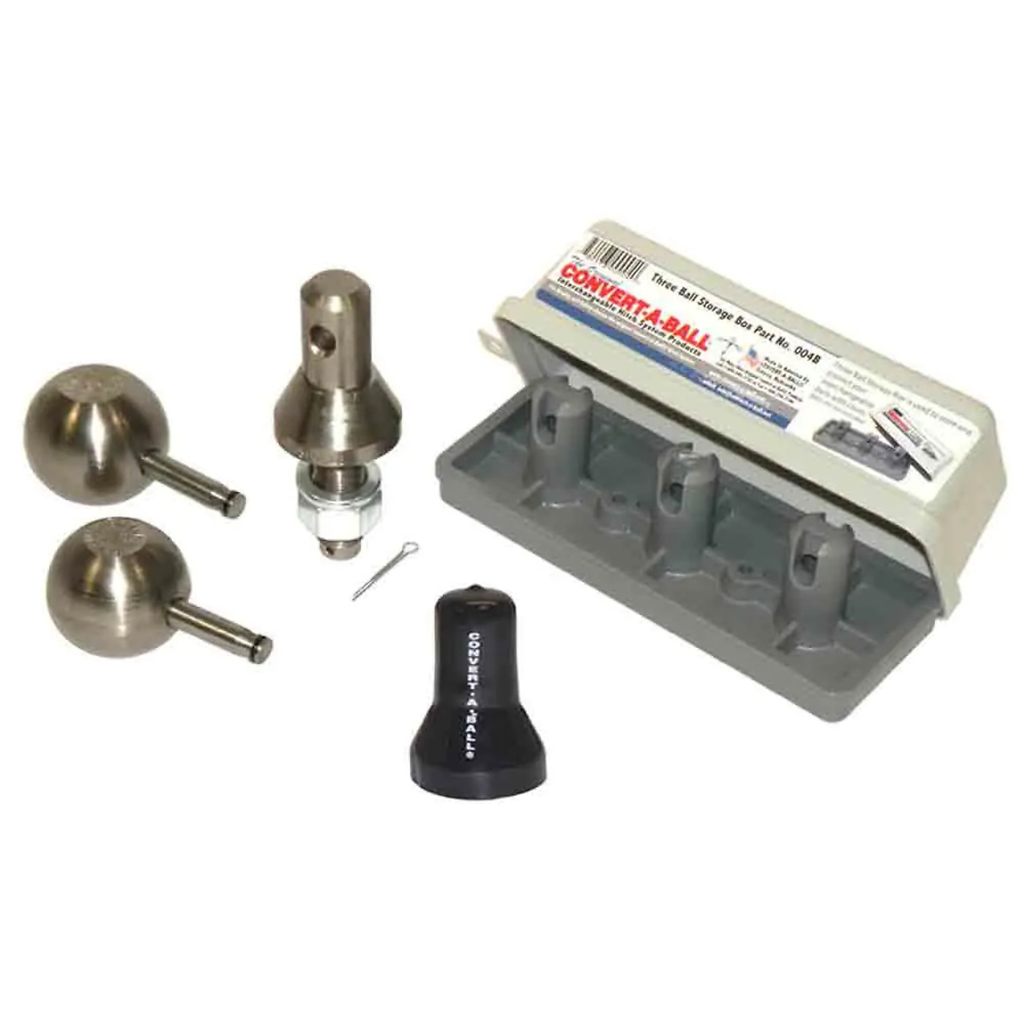 Convert-A-Ball Interchangeable Hitch Ball Set — 1-7/8in. & 2in. Balls, 3/4in. Dia. Shank, 2-1/4in. Length, Includes Cover and Storage Case, Model# 944-800-KIT